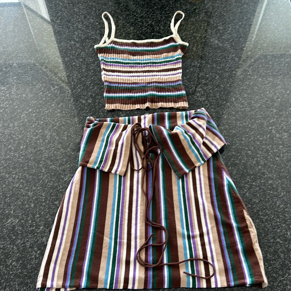 Orseund & Iris La Sirena Tank Top and Knit Skirt. Small top/Med skirt